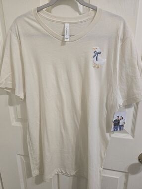Soft Fabric Cream Tshirt with Cute Embroidered Duck. Brand NEW.